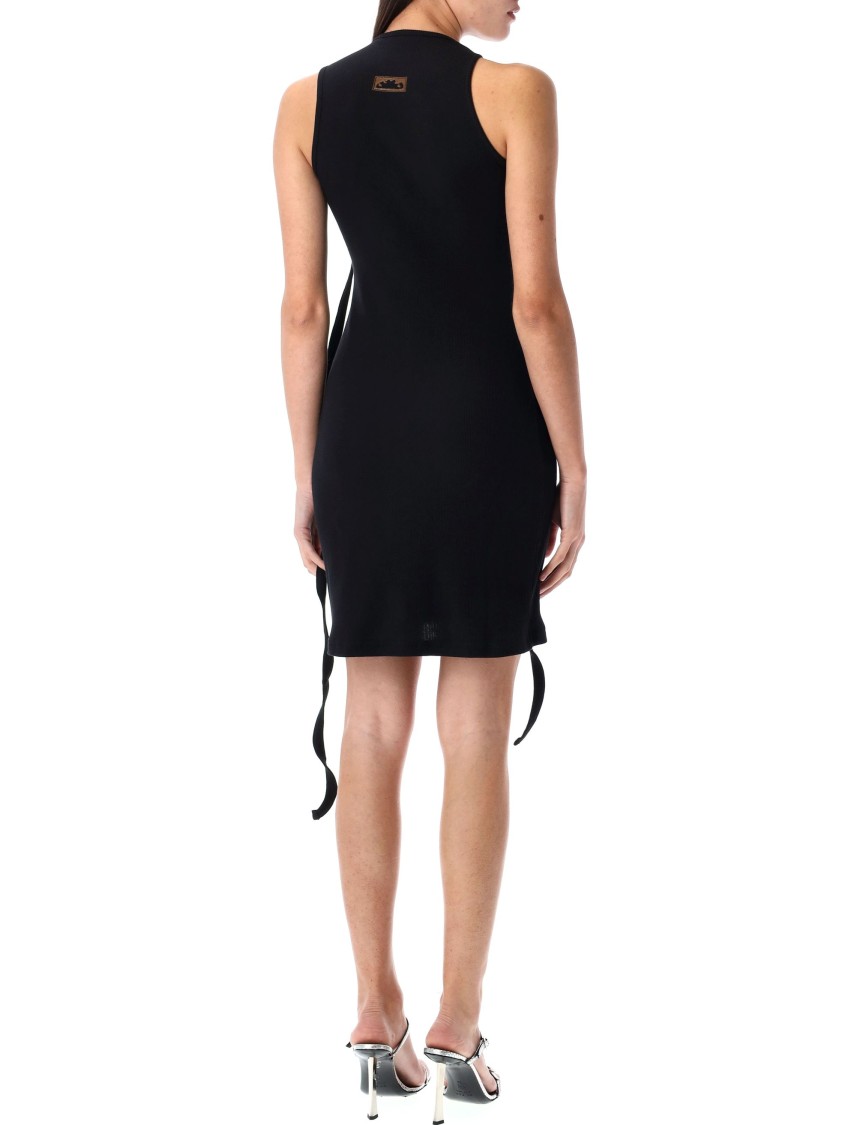 Shop Ottolinger Fitted Black Tank Mini Dress With Unique Cut-out Details