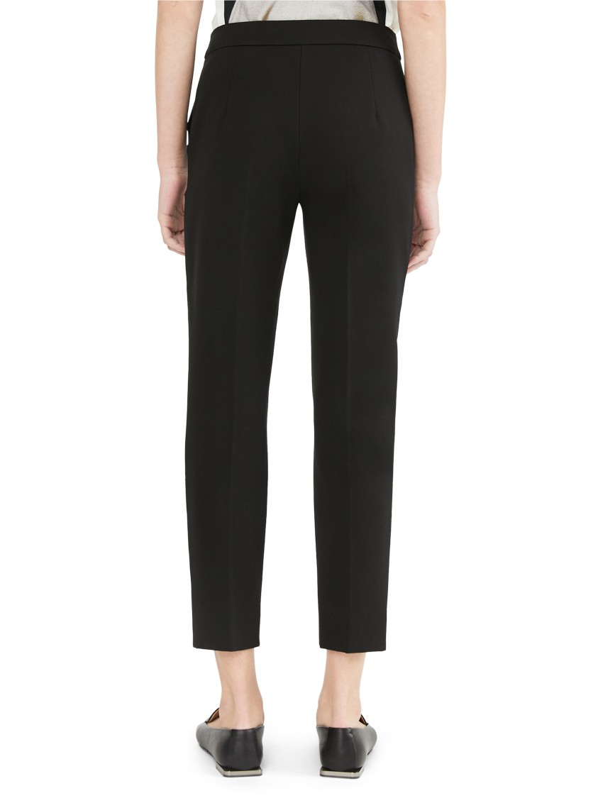 Max Mara Tailored Black Trousers With Smooth Finish And Functional Pockets In Black