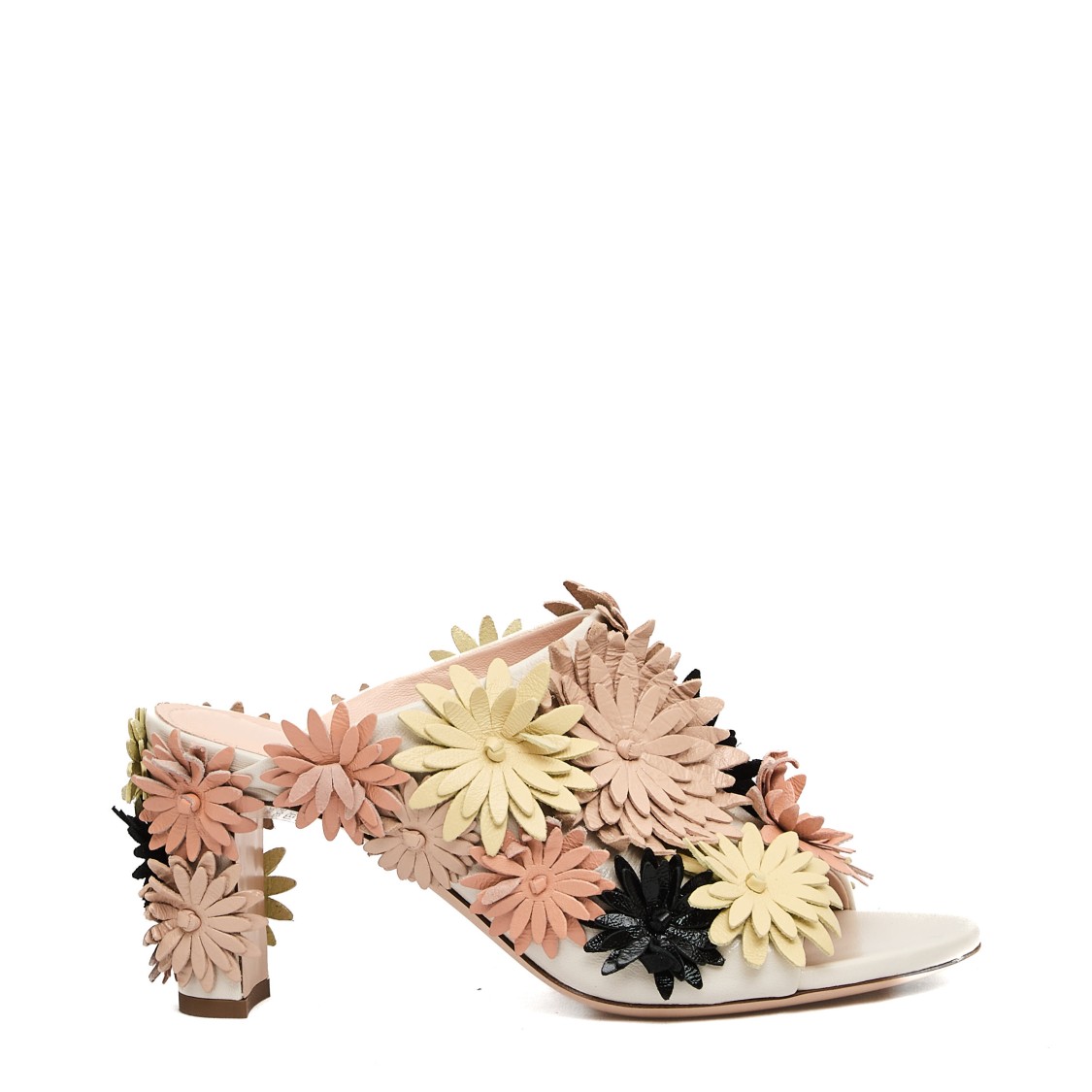Agl Attilio Giusti Leombruni Agl Floral Sandal With 80mm Heel In Neutral