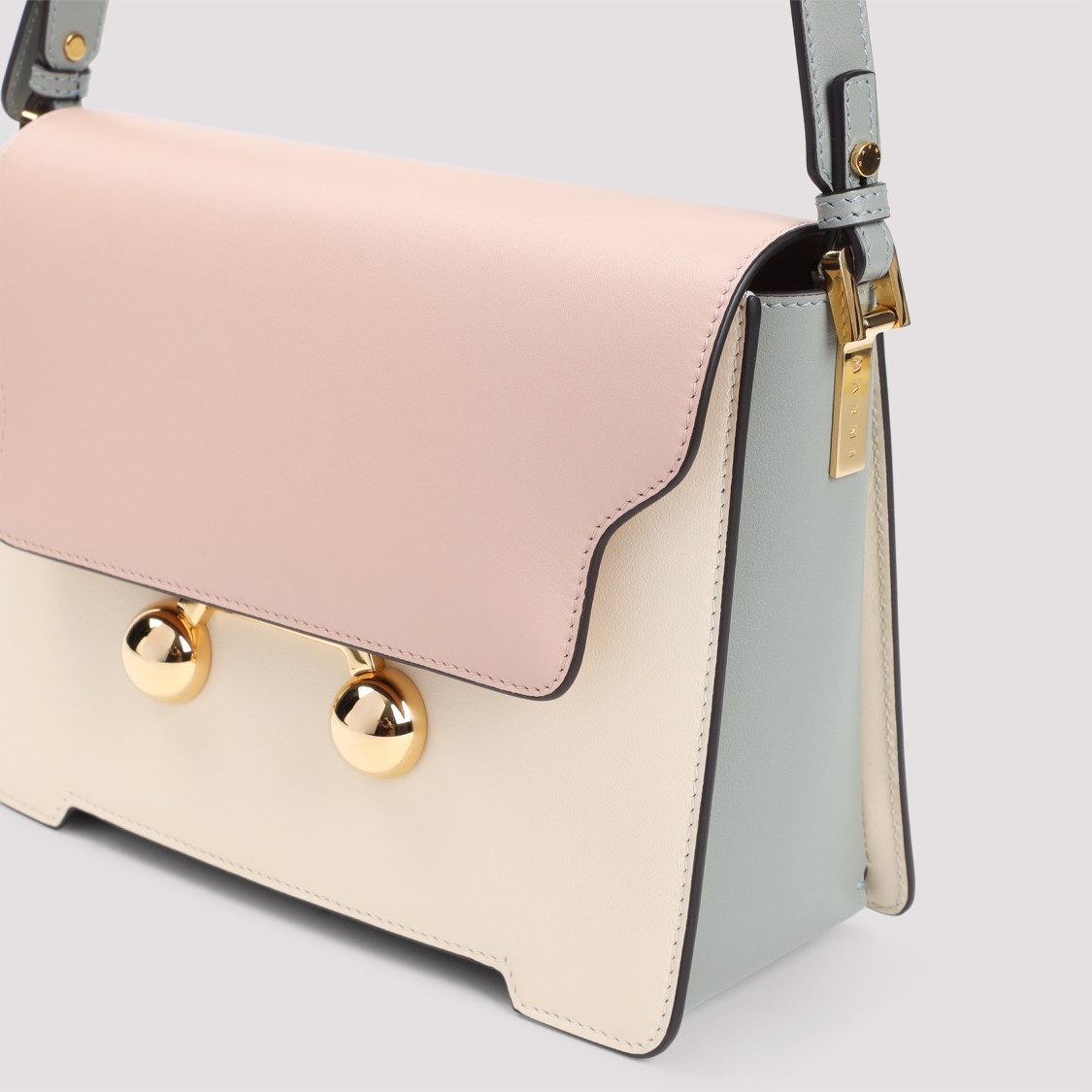 Marni Womens Zo878 Trunkaroo Colour-block Medium Leather Shoulder Bag In Multi