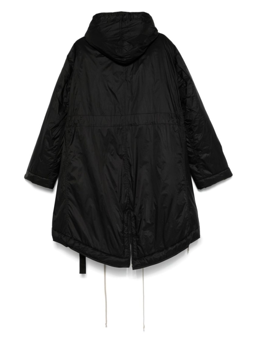 Rick Owens Drkshdw Drkshdw By Rick Owens Mid-length Black Recycled Polyamide Parka In Black