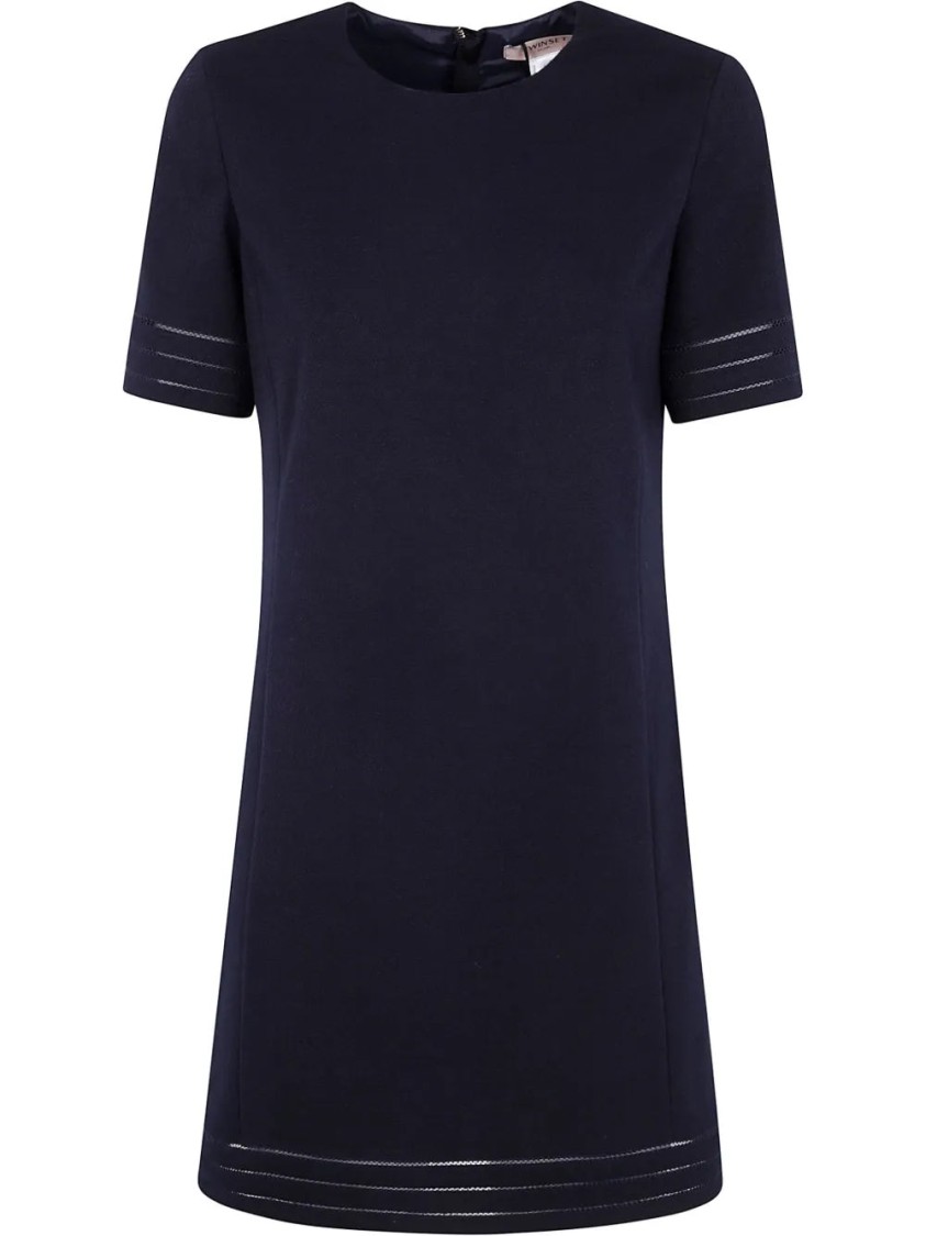 Twinset Twin-set Mini Dress With Short Sleeves In Blue