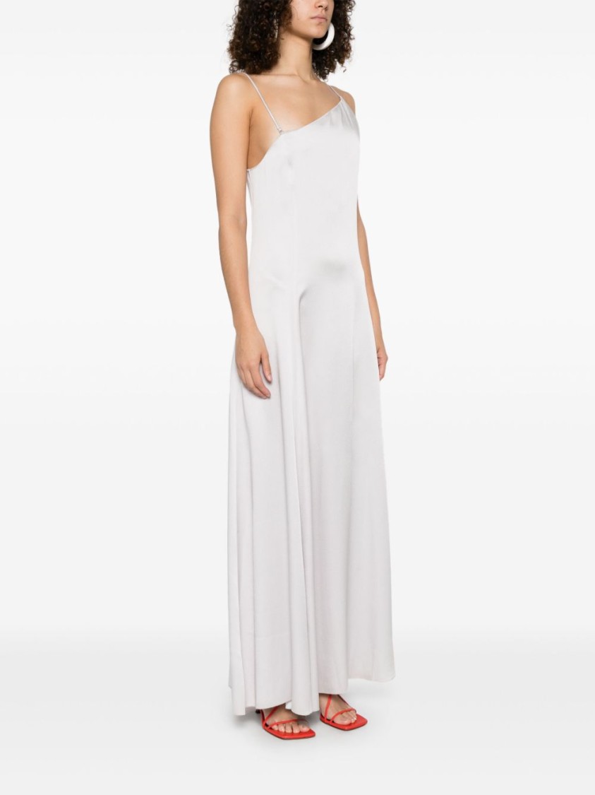 Forte Forte White Maxi Dress With Single Shoulder Strap In White
