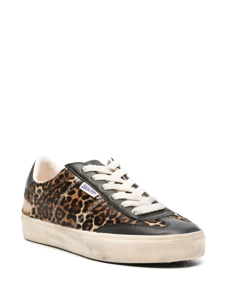 Golden Goose Soul Star Cheetah-pattern Sneakers In Neutral