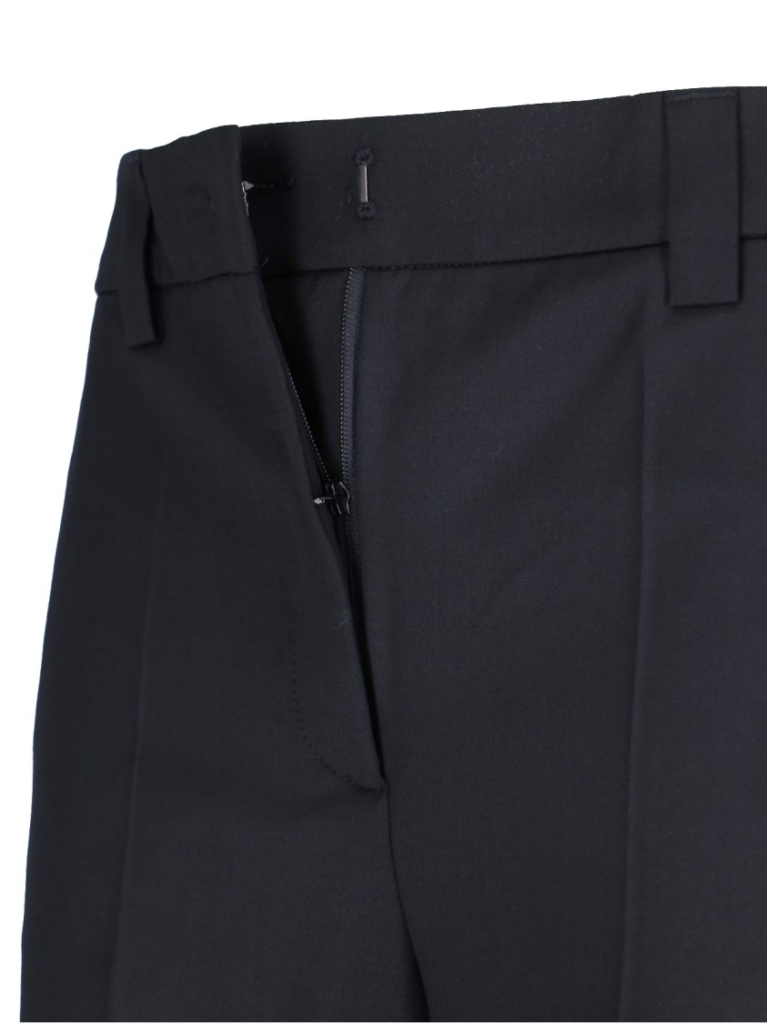 Shop Incotex High-waisted Straight-leg Trousers With Modern Silhouette In Black