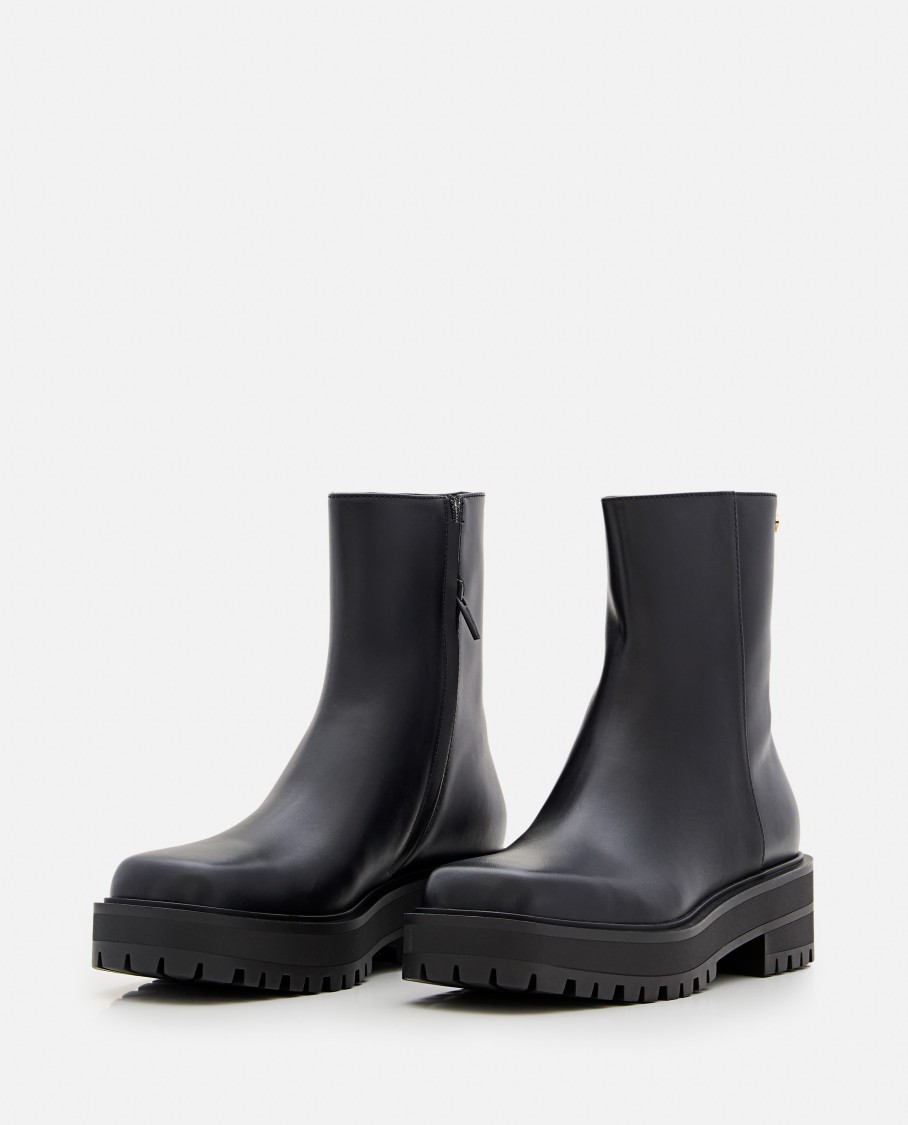 Gianvito Rossi Women's Warner Biker Booties In Black