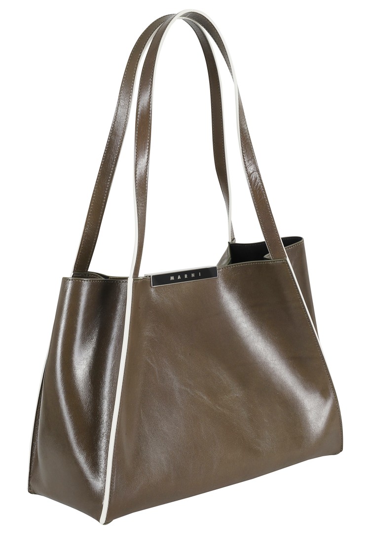 Marni Cresta Tote Bag In Neutral