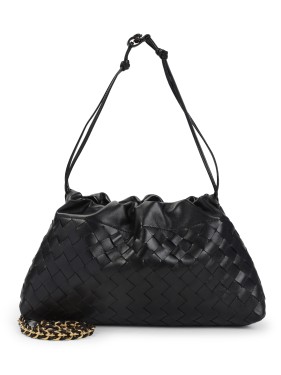 ショルダーバッグ・ポシェット Bottega Veneta Black Calf Leather Dustbag Soiree Mini Bag Bottega Veneta Black Calf Leather Dustbag Soiree Mini Bag