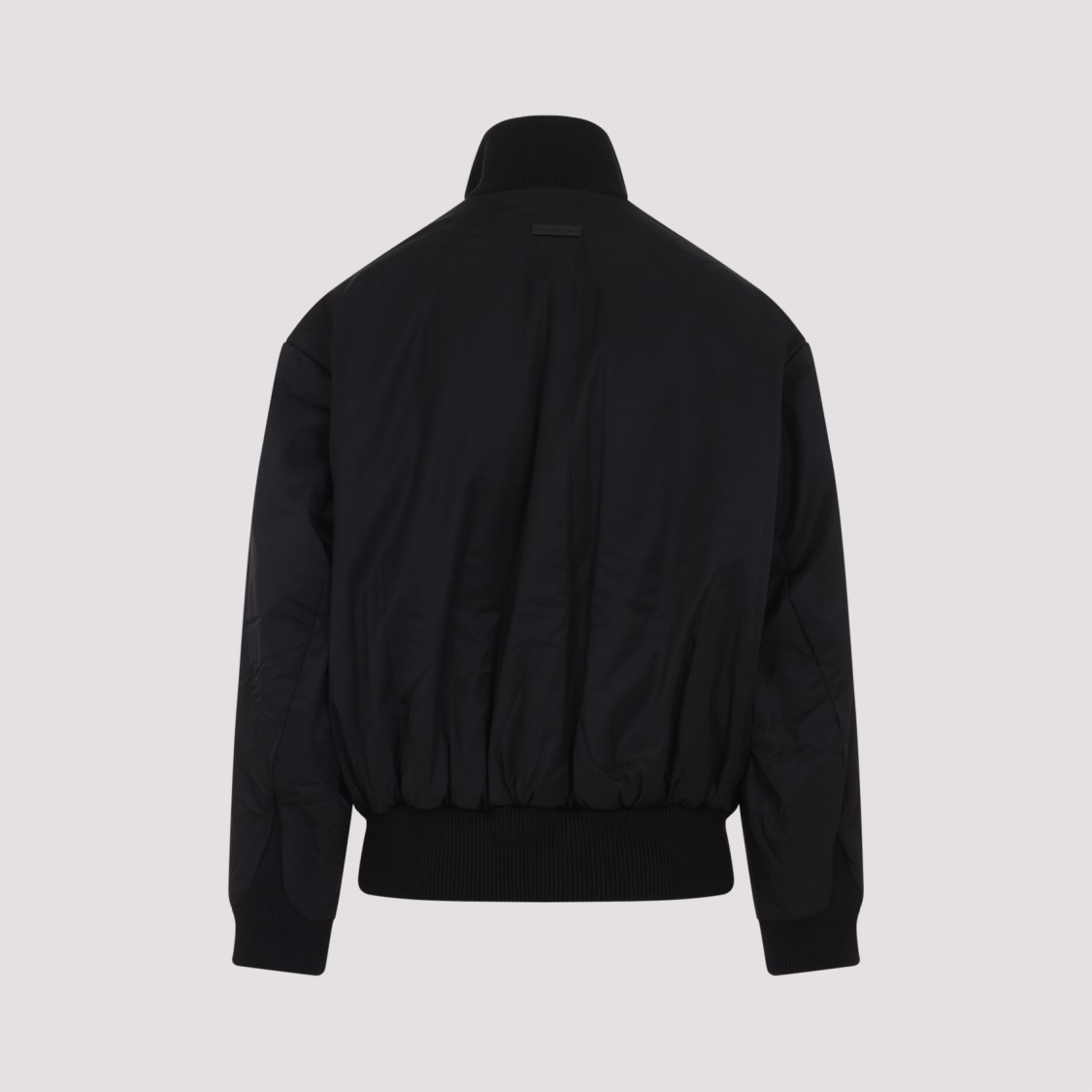 Fear Of God Oversized Cotton-blend Jersey Half-zip Sweatshirt In Black