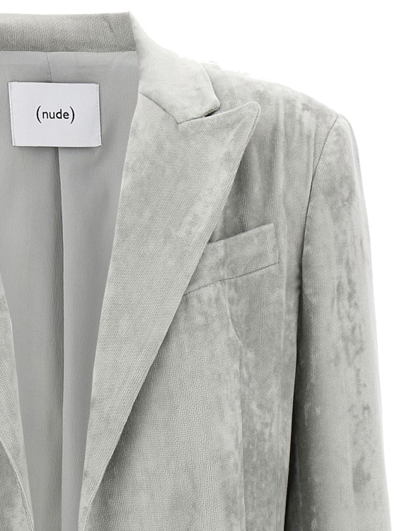 【関税込み】NUDE Velvet blazer Nude Velvet Blazer in Grey | THE LIST