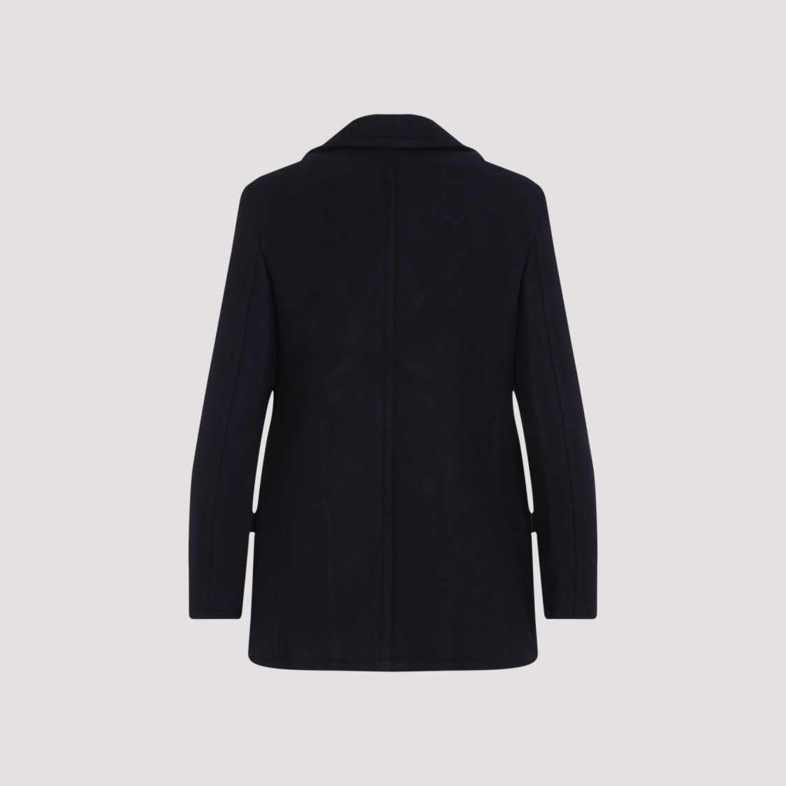 Theory Baltic Blue Recycled Wool Peacoat In Black