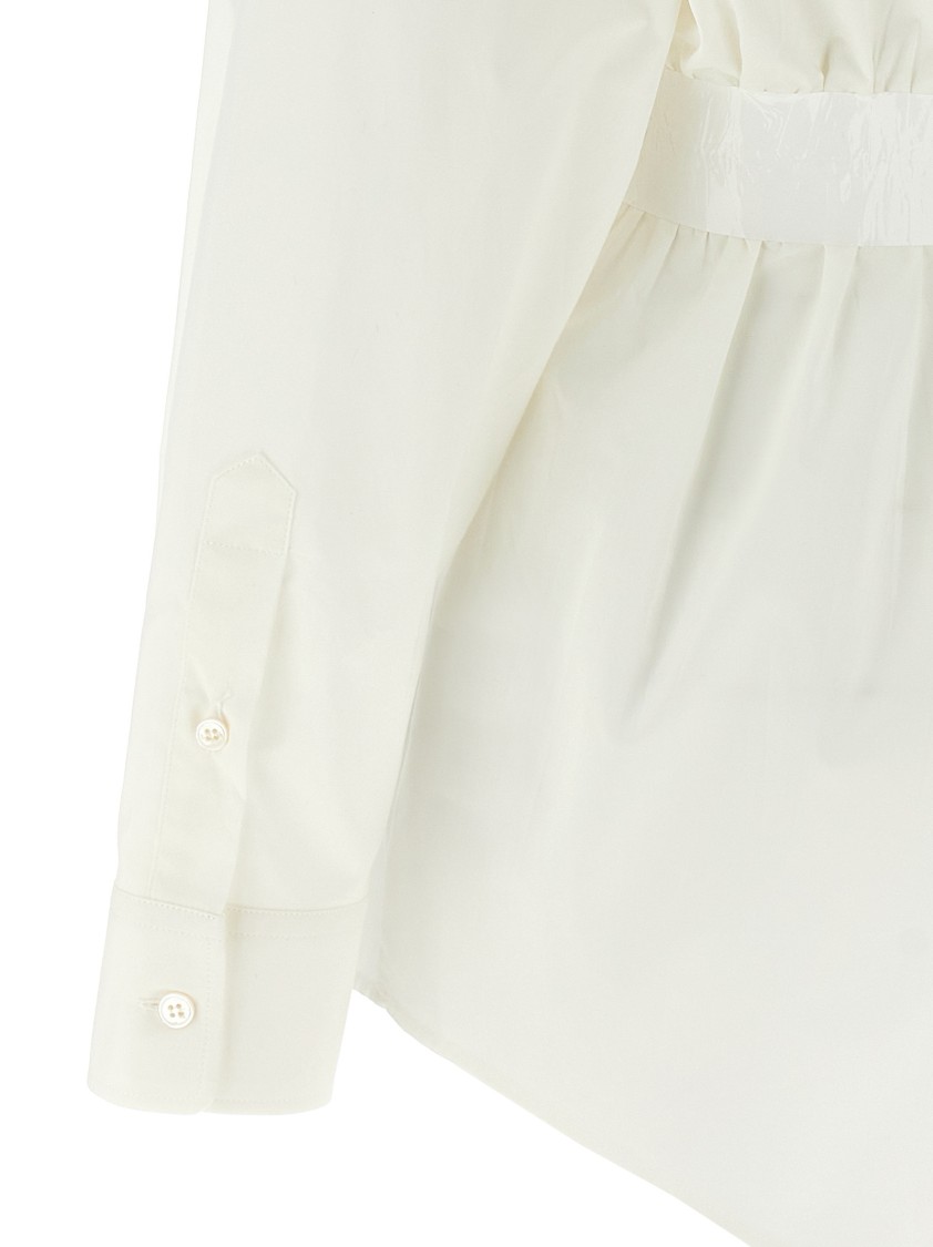 Mm6 Maison Margiela Mm6 By Maison Margiela Tailored Cotton Poplin Shirt In White