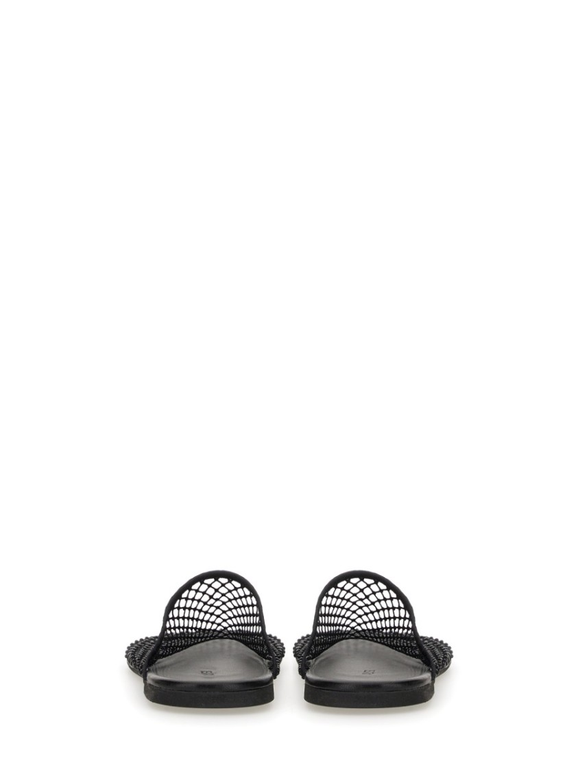 Alysi Black Mesh Slip-on Sabot In Mesh In Black