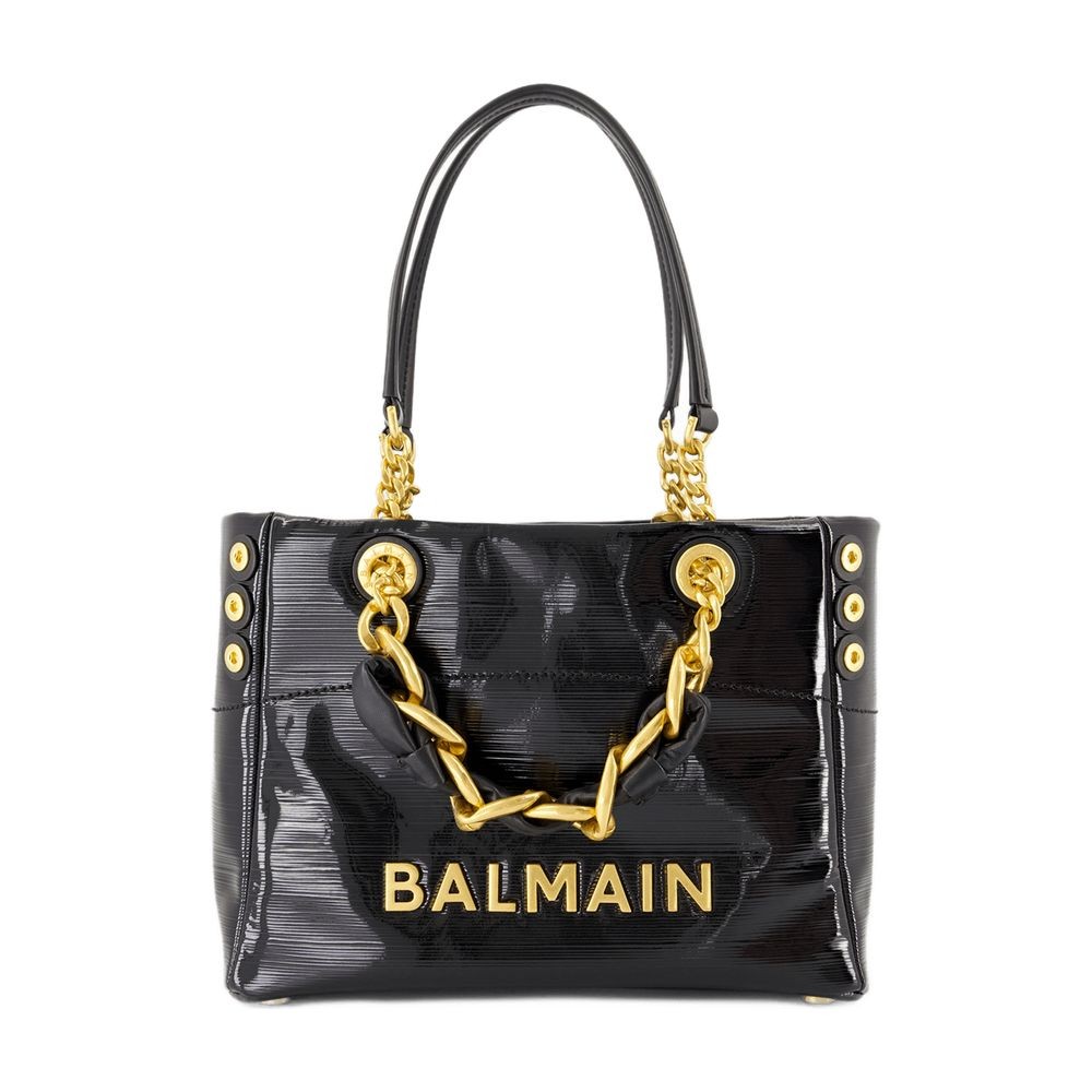 BALMAIN BALMAIN 1945 SOFT SMALL SHOPPER BAG - LEATHER - BLACK
