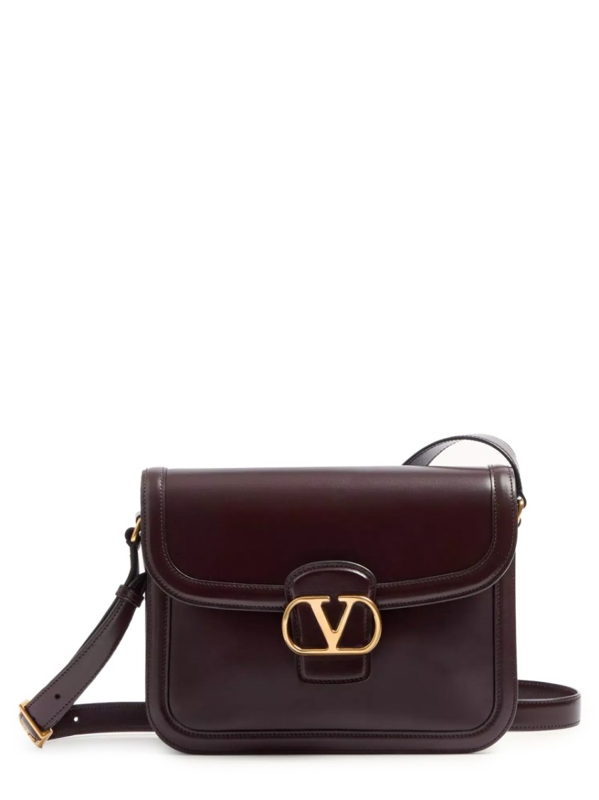 Valentino Garavani 9to5 Leather Shoulder Bag With Vlogo Signature Closure
