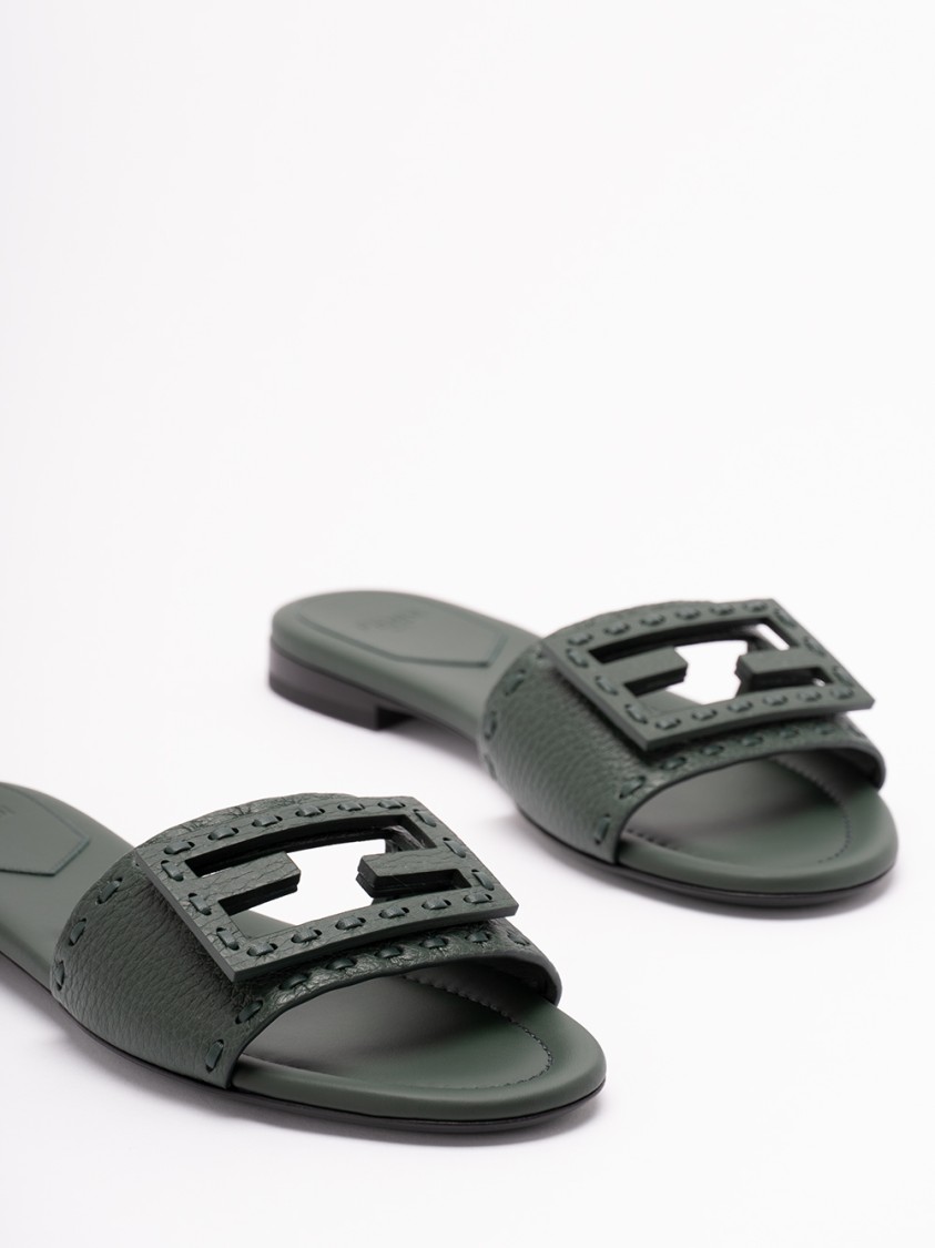 Fendi `ff` Slides In Green