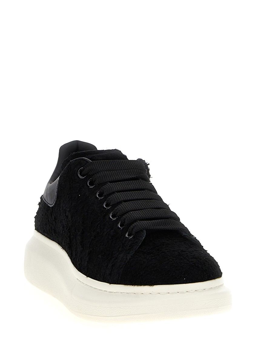 Alexander Mcqueen Black Low Top Sneakers With Chunky Sole In Leather Man In Black