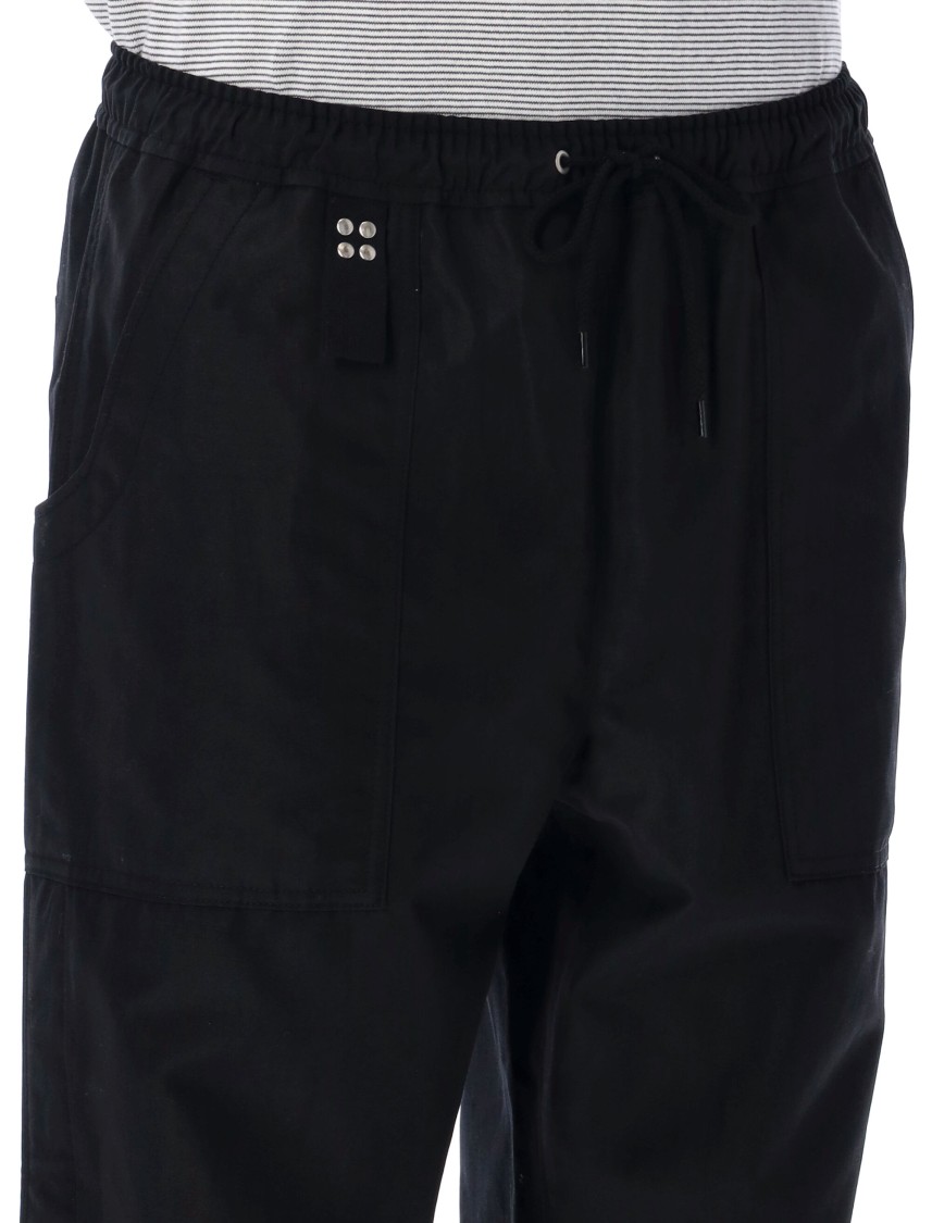 Comme Des Garçons Buttoned Pant With Elasticated Waist In Black