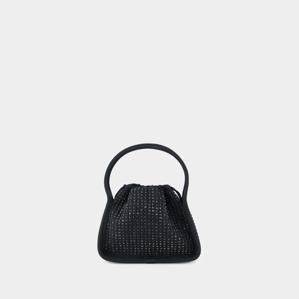 Alexander Wang Sapphire Glass Embellished Bag In Black