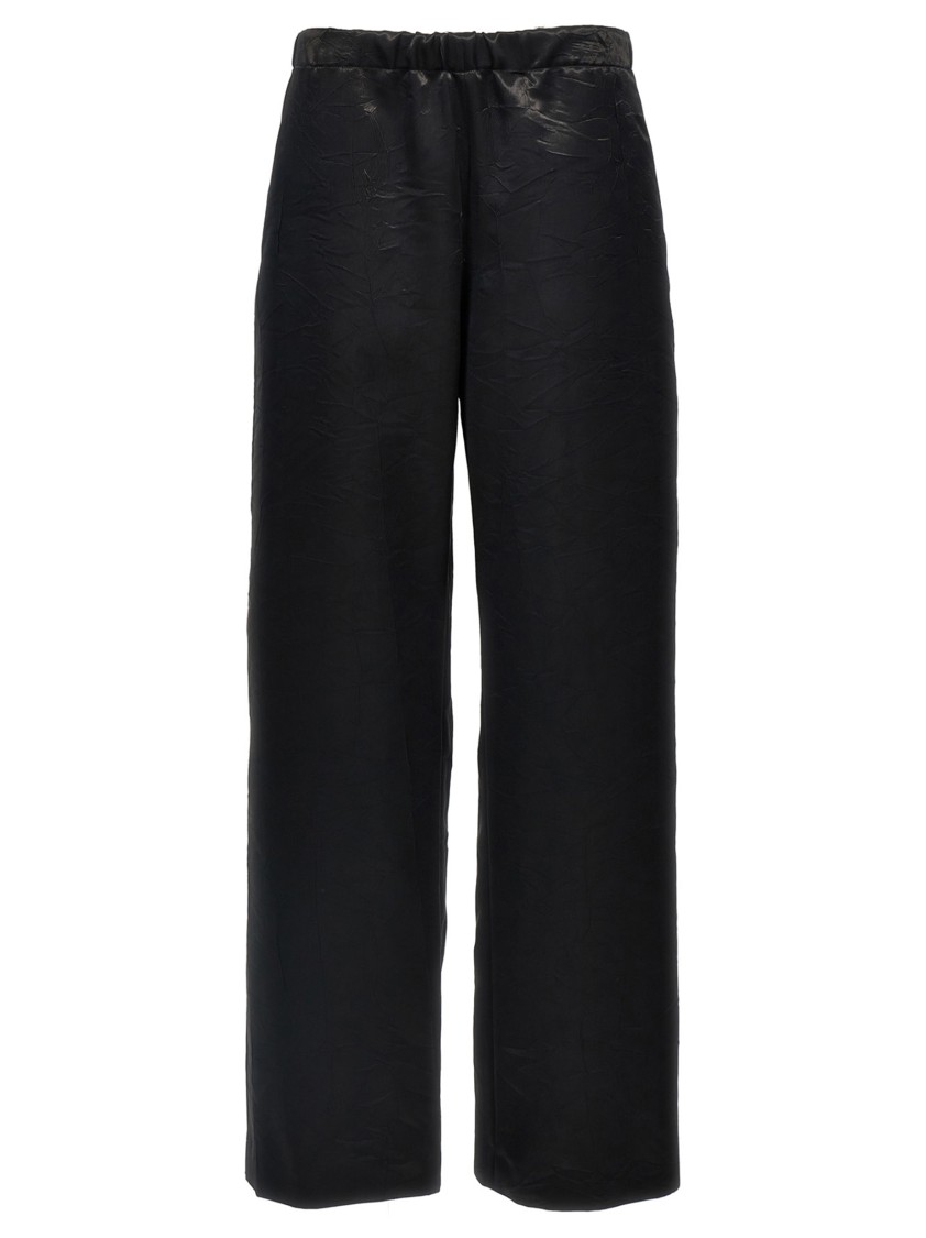 Givenchy Viscose Trousers With Wrinkled Effect In Black