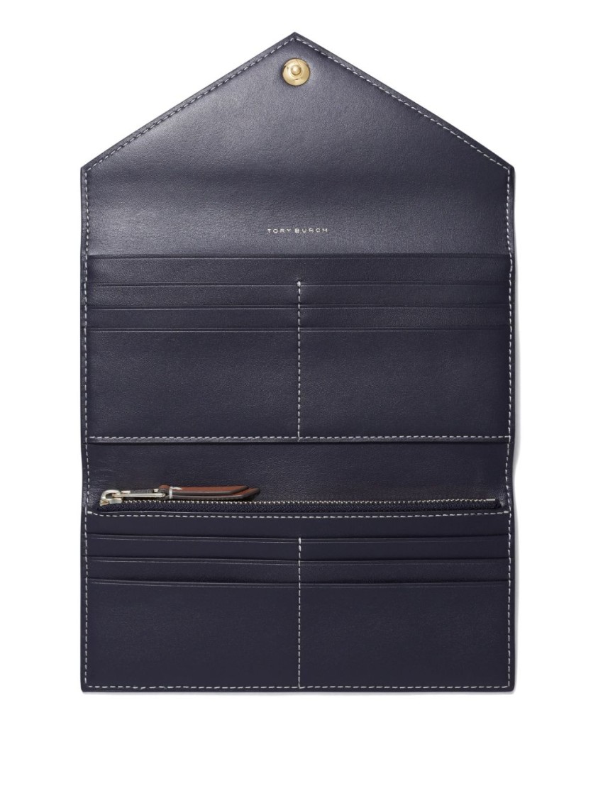 Tory Burch Stitching Contrast Envelope Style In Black