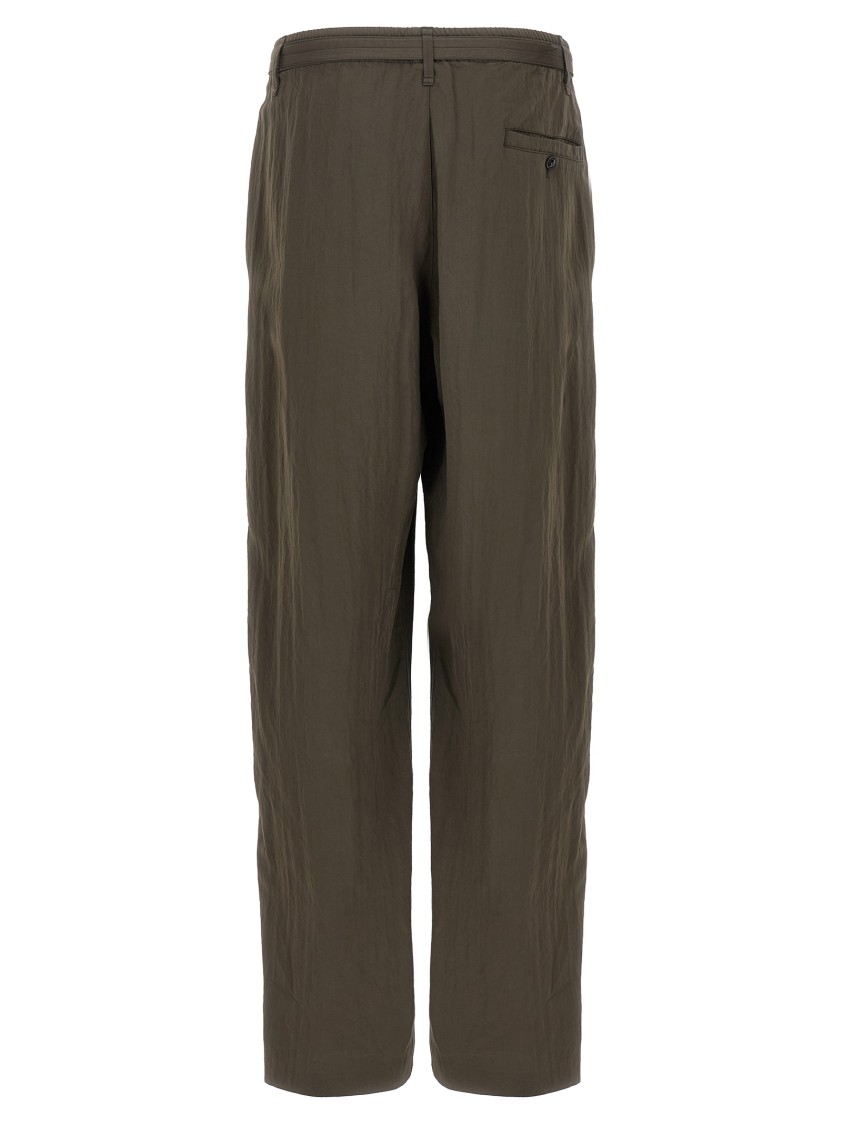 Lemaire Pleated Waistband Trousers With Practical Pockets In Gray