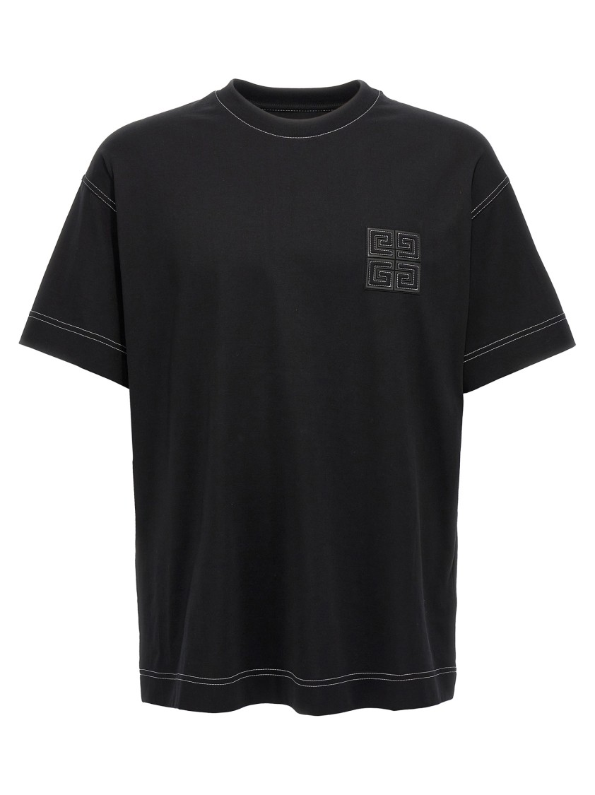 Givenchy 4g Patch Crewneck T-shirt In Black