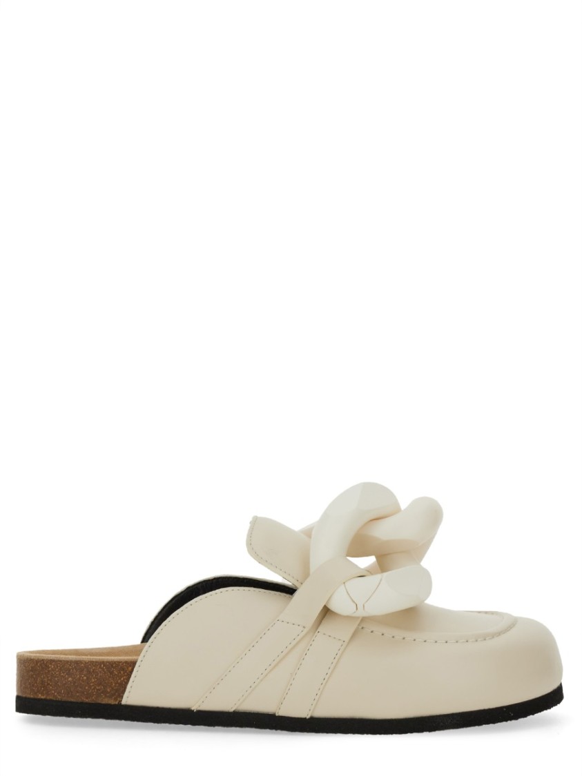 Jw Anderson Loafer With Chain In White