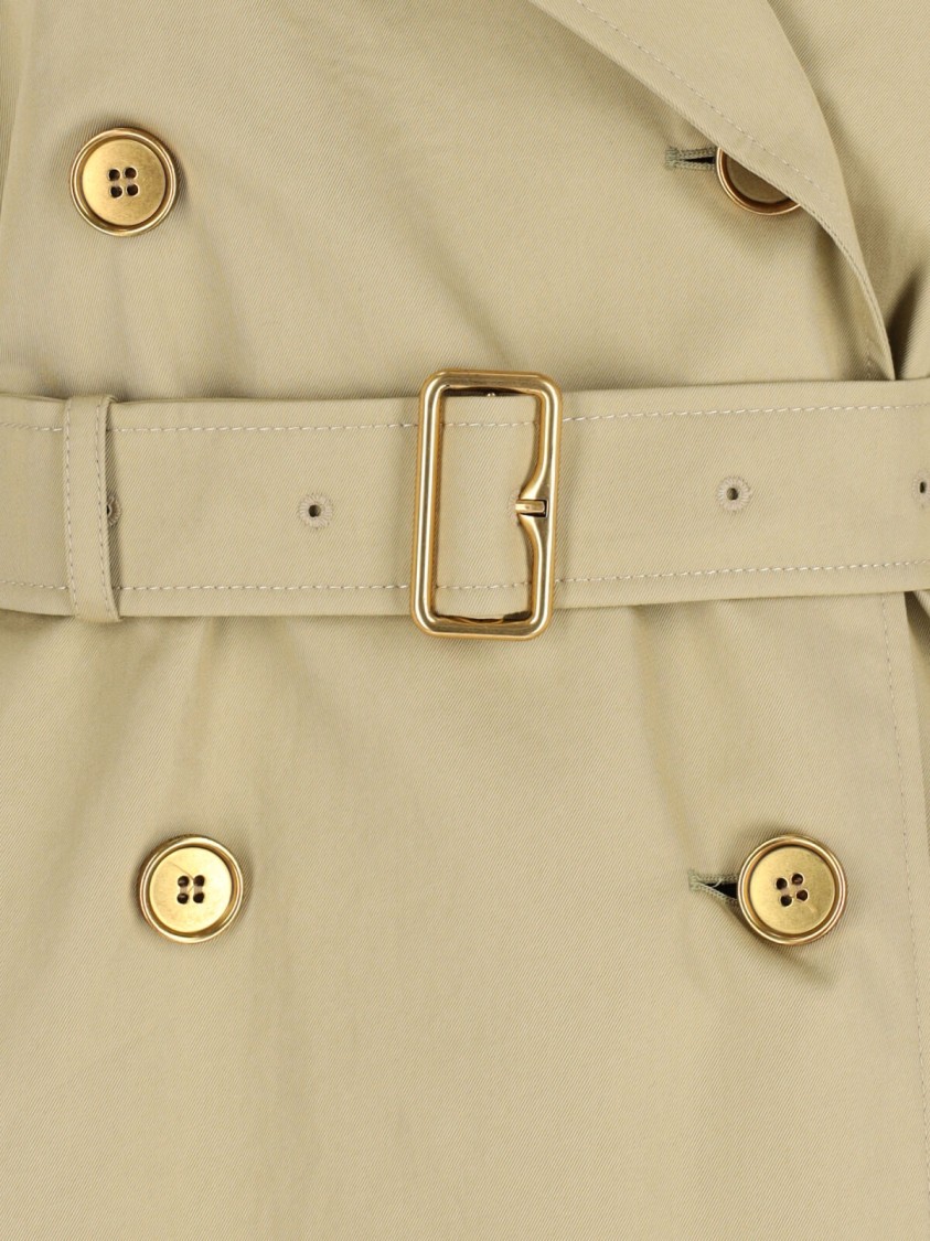 Shop Burberry Double-breasted Trench – Beige