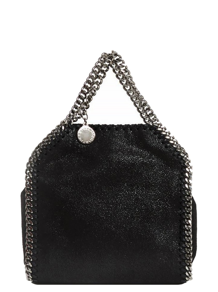 Stella Mccartney Tiny Tote Eco Shaggy Deer In Black