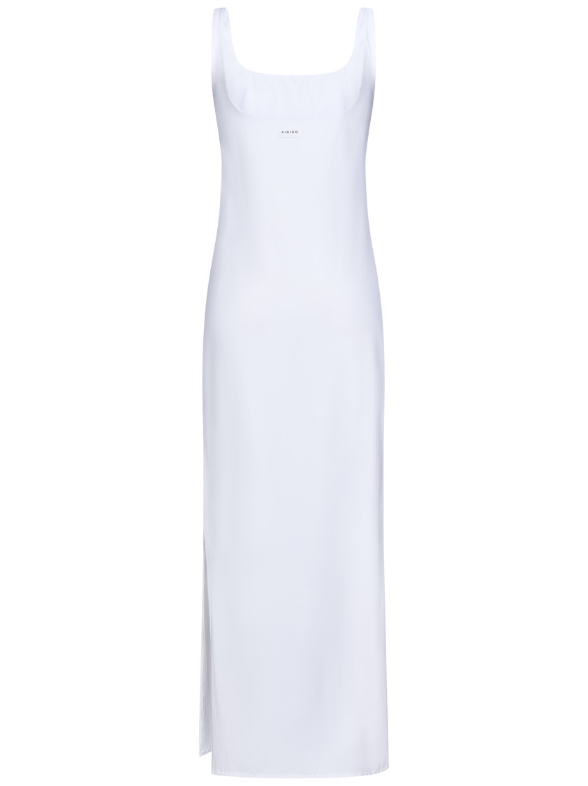 Fisico Cristina Ferrari Fisico Maxi Dress With Side Slit In White