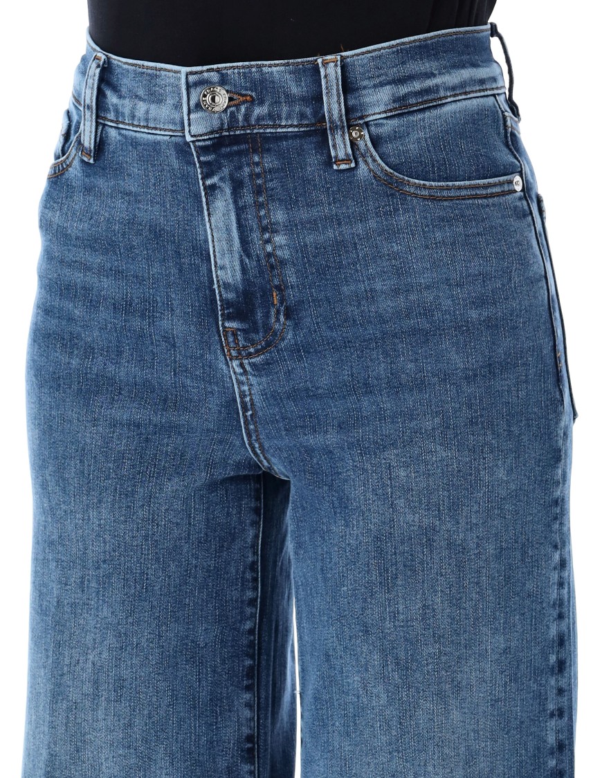 Frame Blue Le Slim Palazzo Raw Hem Jeans In Blue