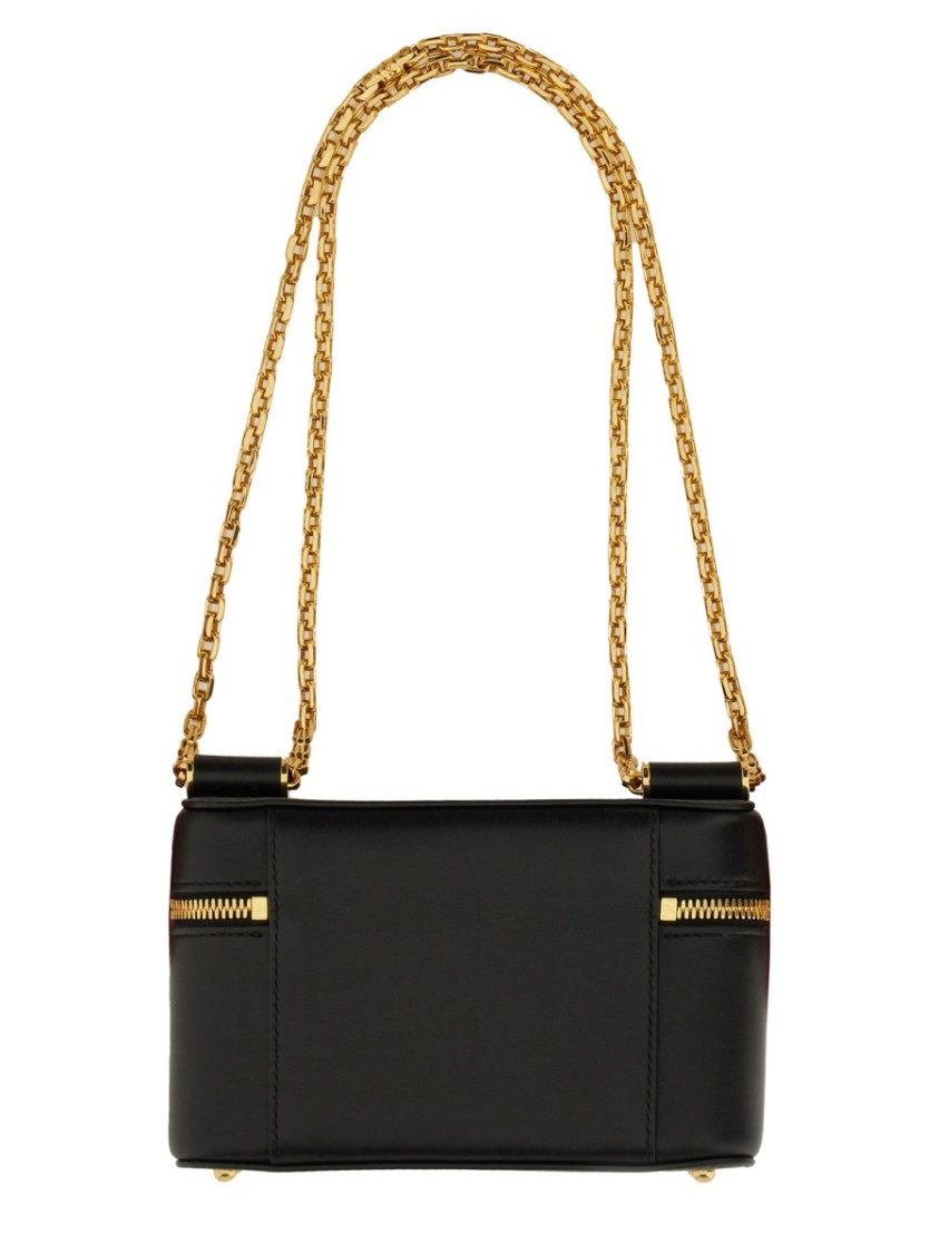 Shop Dolce & Gabbana "sicily" Black Leather Shoulder Bag
