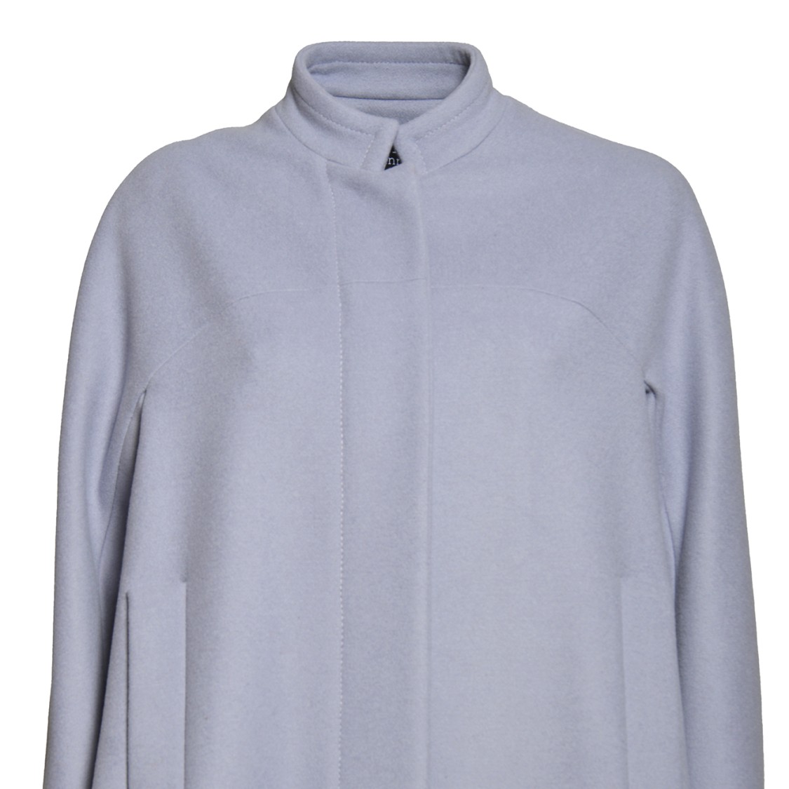 Gianluca Capannolo Short Single-breasted Virgin Wool Blend Coat In Blue