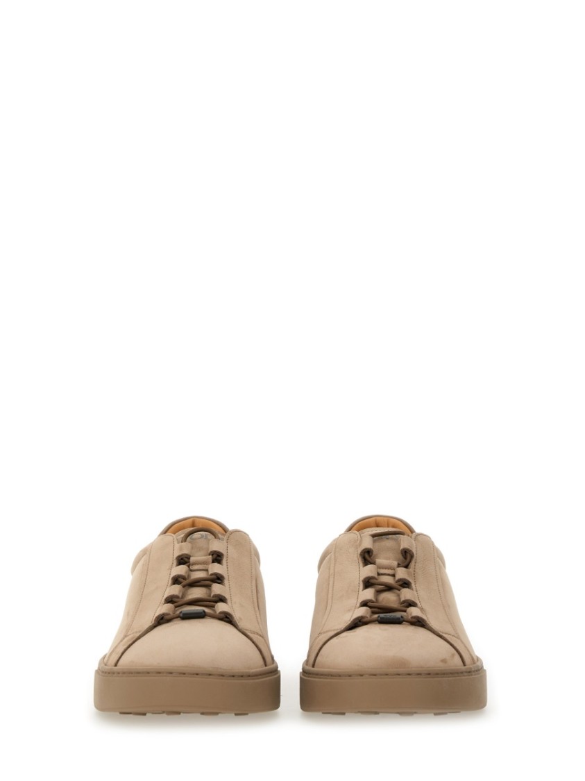 Tod's Elastic Nubuck Creta Sneakers In Neutrals