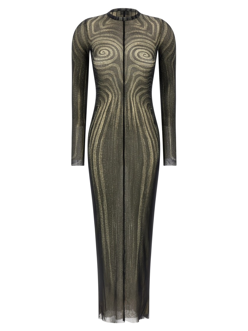 パーティードレス Jean Paul Gaultier Semi-Transparent Printed Tulle Dress With Jean Paul Gaultier Semi-Transparent Printed Tulle Dress With