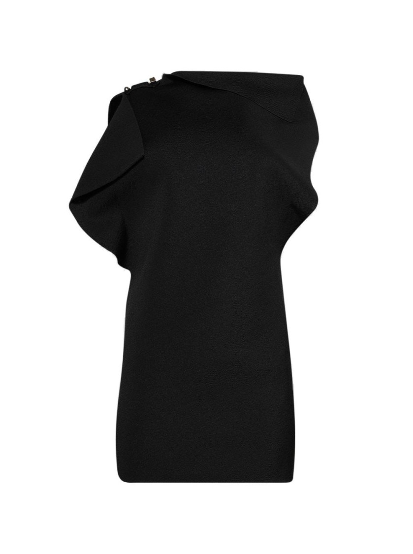 Shop Jacquemus La Mini Robe Trapeze Black