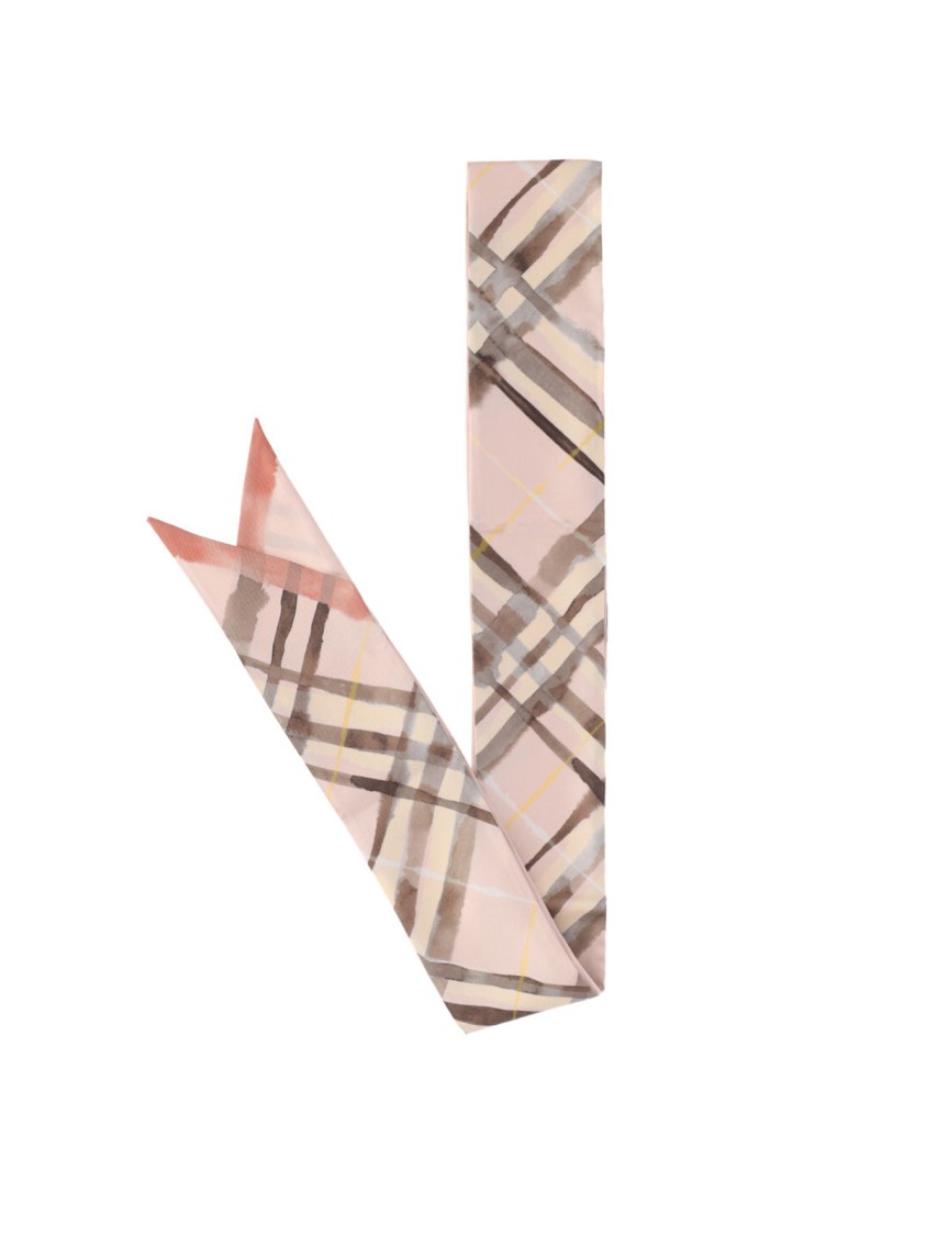 Burberry Check' Silk Scarf – Brown