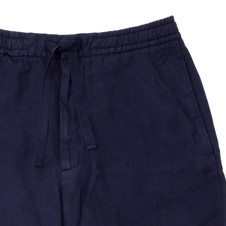 Officine Generale Adjustable Grosgrain Drawstring Blue Shorts In Blue