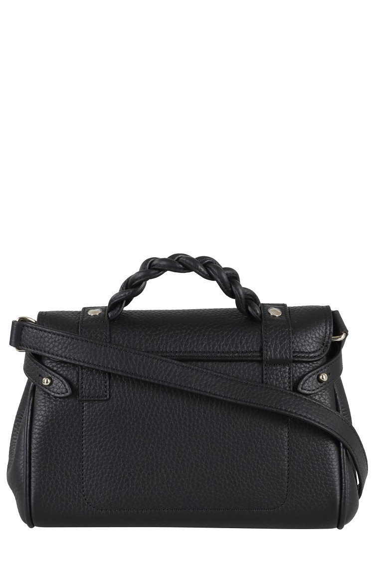Mulberry 'alexa' Black Handbag With Adjustable And Removable Shoulder Strap And Magnetic Closure