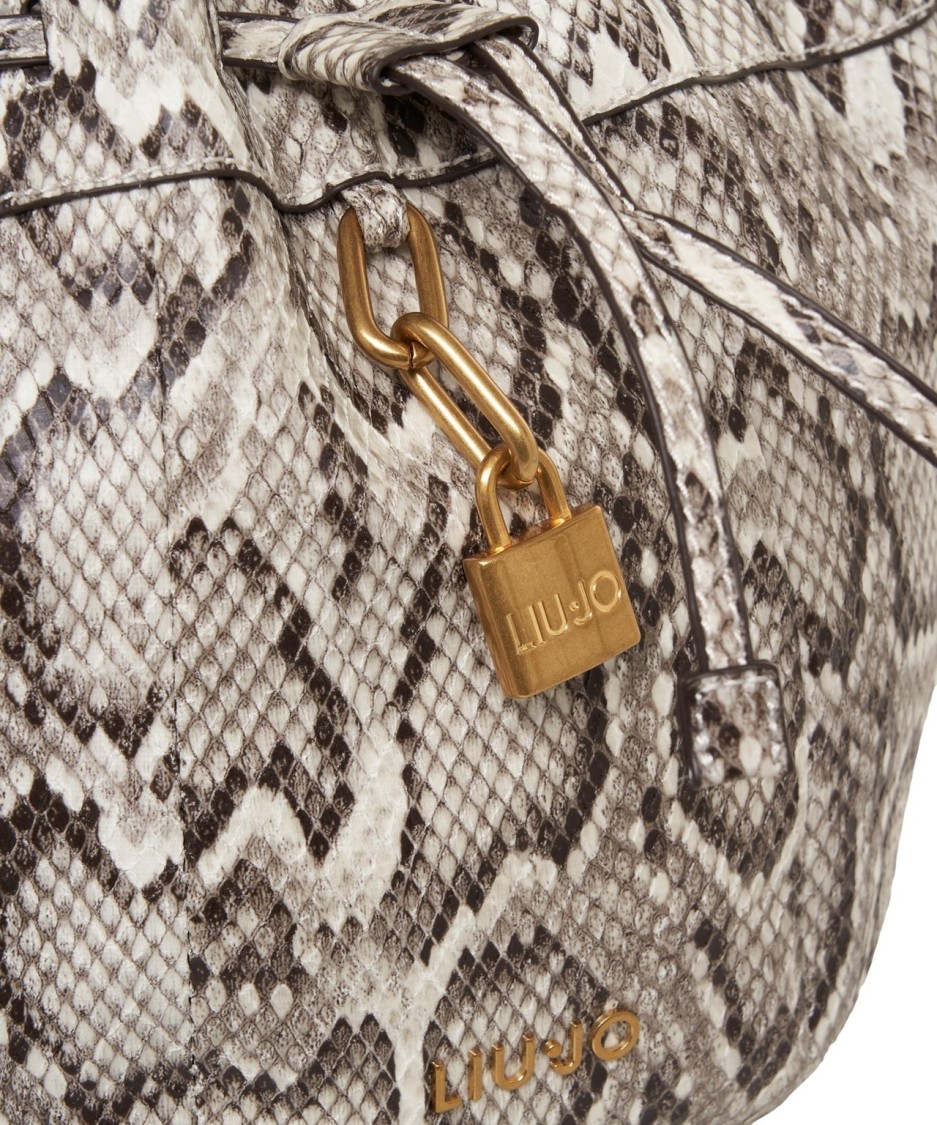 Liu •jo Liu Jo Bucket Bag With Striking Snake Pattern