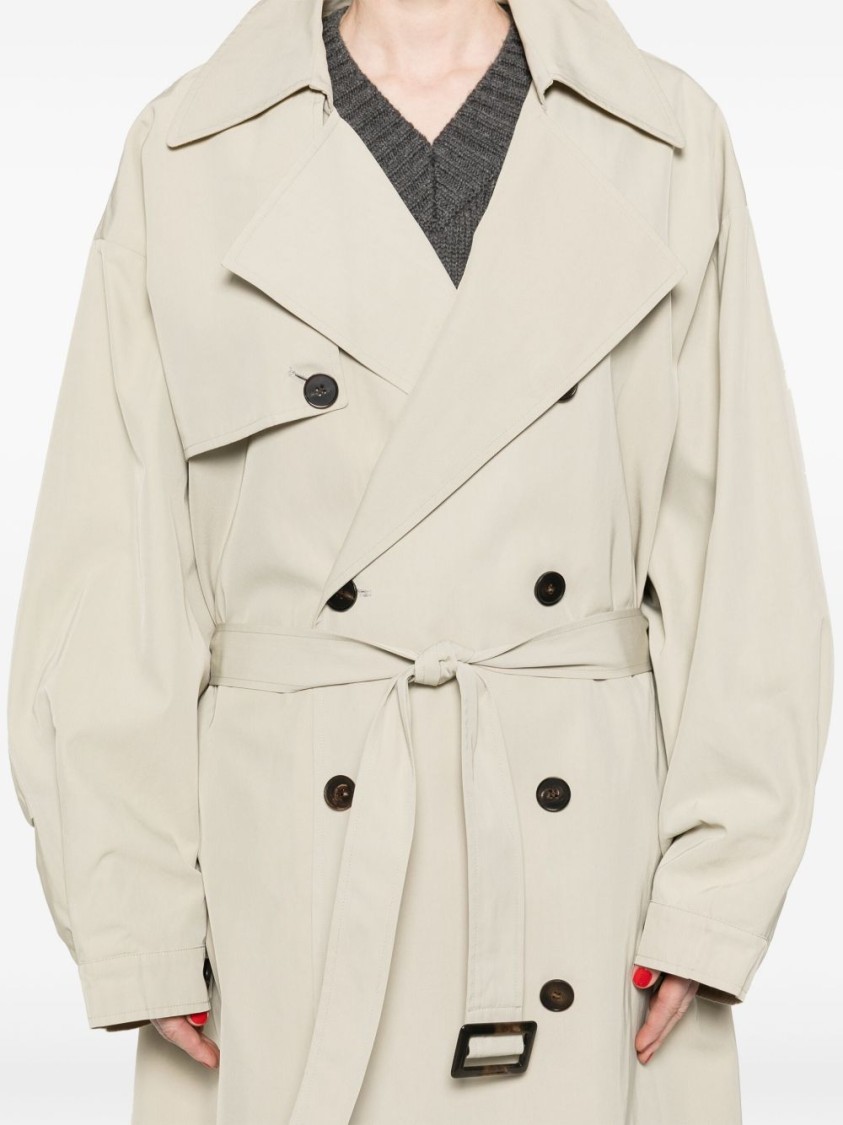The Frankie Shop Mavis Trench Coat In Neutral