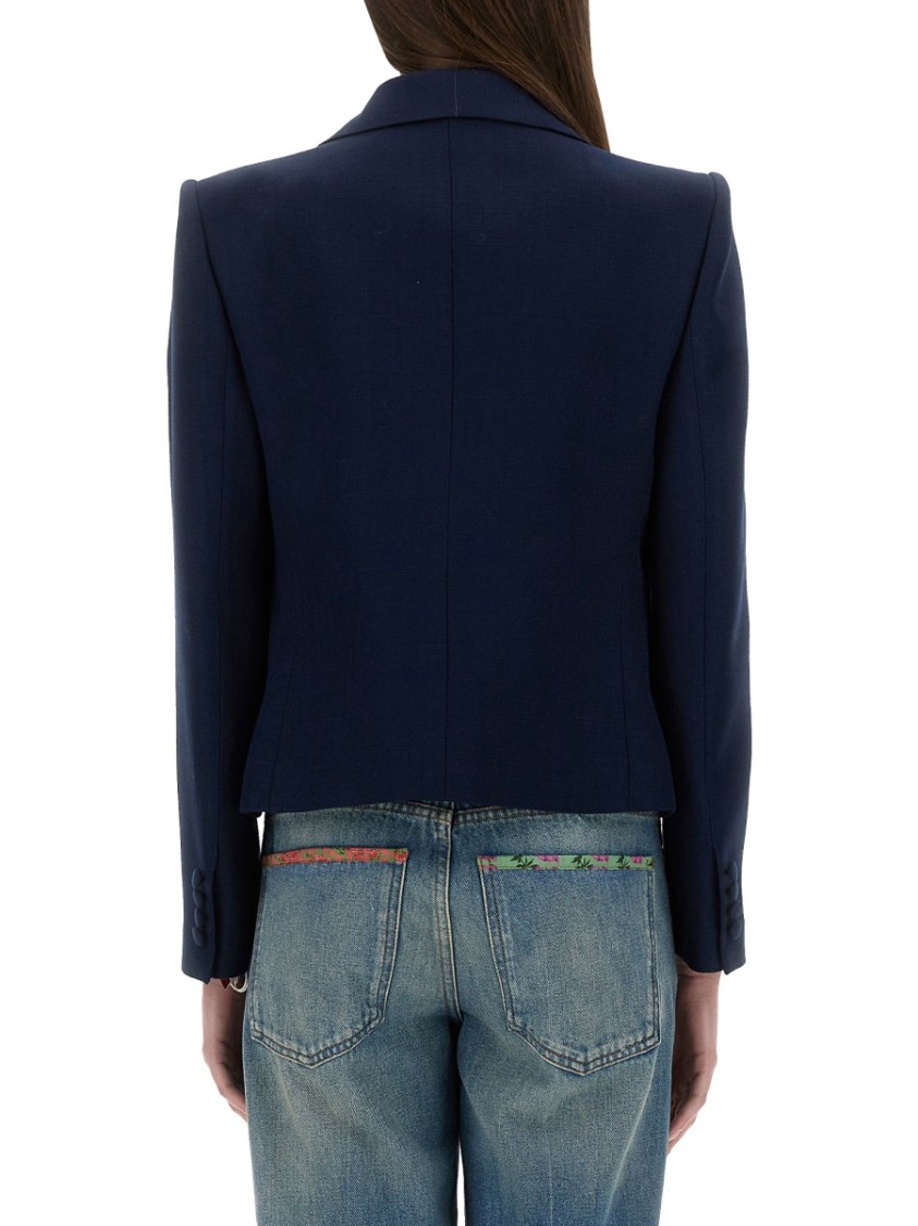 Valentino Tailored Bow-detail Jacket Crafted From Lightweight Viscose