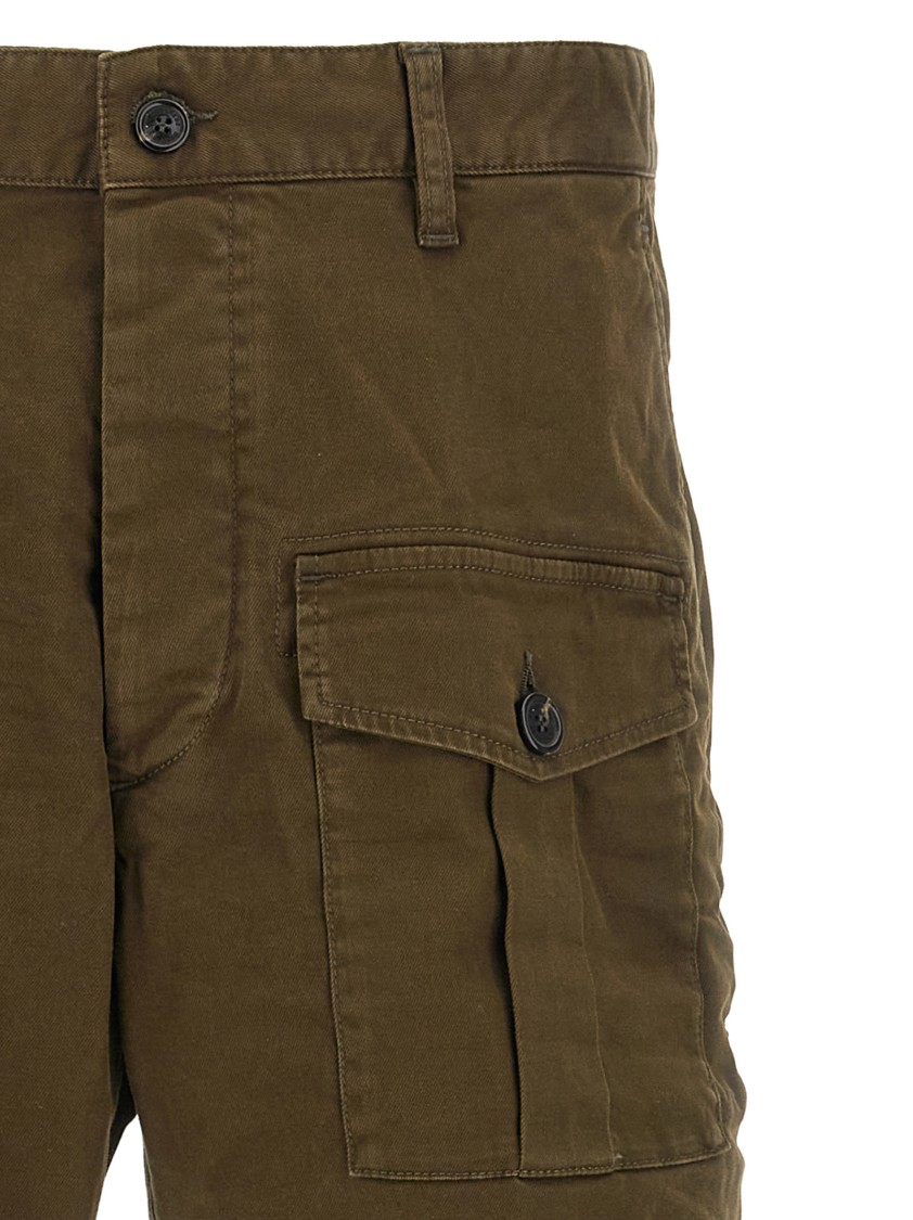 Dsquared2 Cargo Style Shorts Featuring Multiple Pockets In Brown