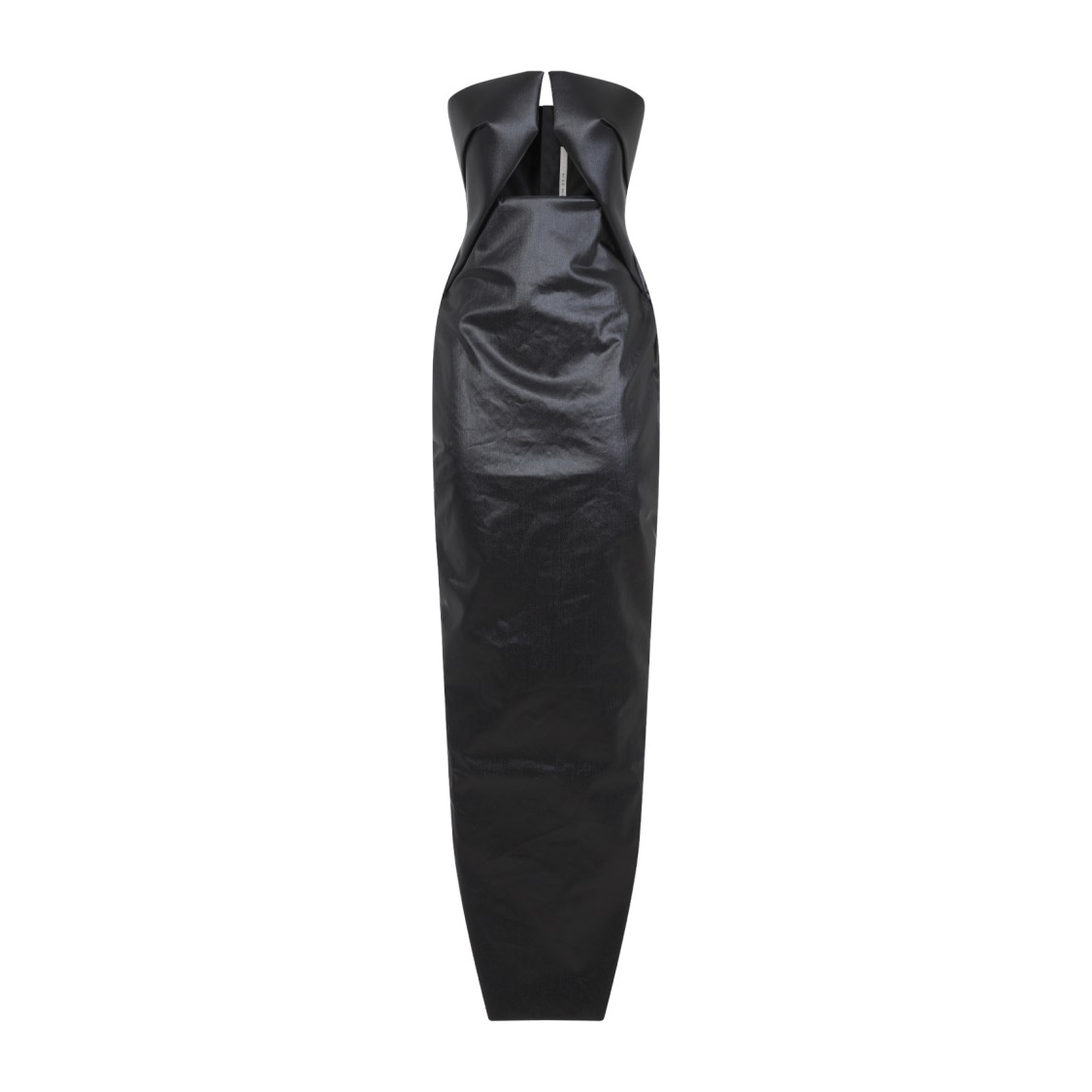 Rick Owens Form-fitting Black Evening Dress With Cutout Neckline In Black