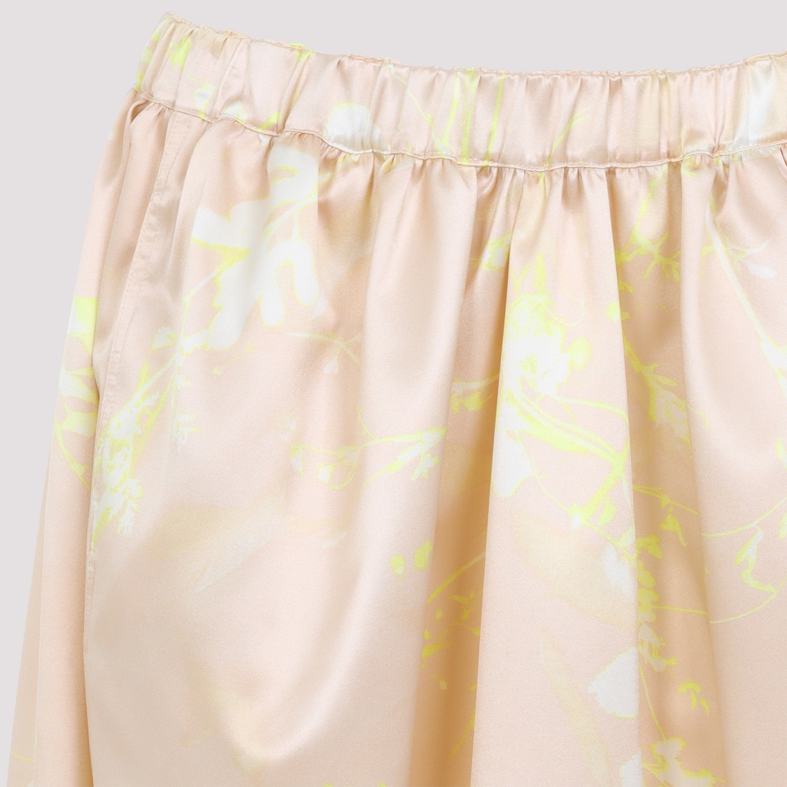 Shop Fabiana Filippi Pink Silk Midi Skirt In Neutrals