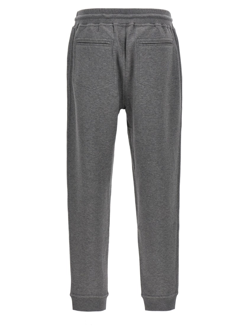 Brunello Cucinelli Cotton Blend Joggers Pants Gray In Blue
