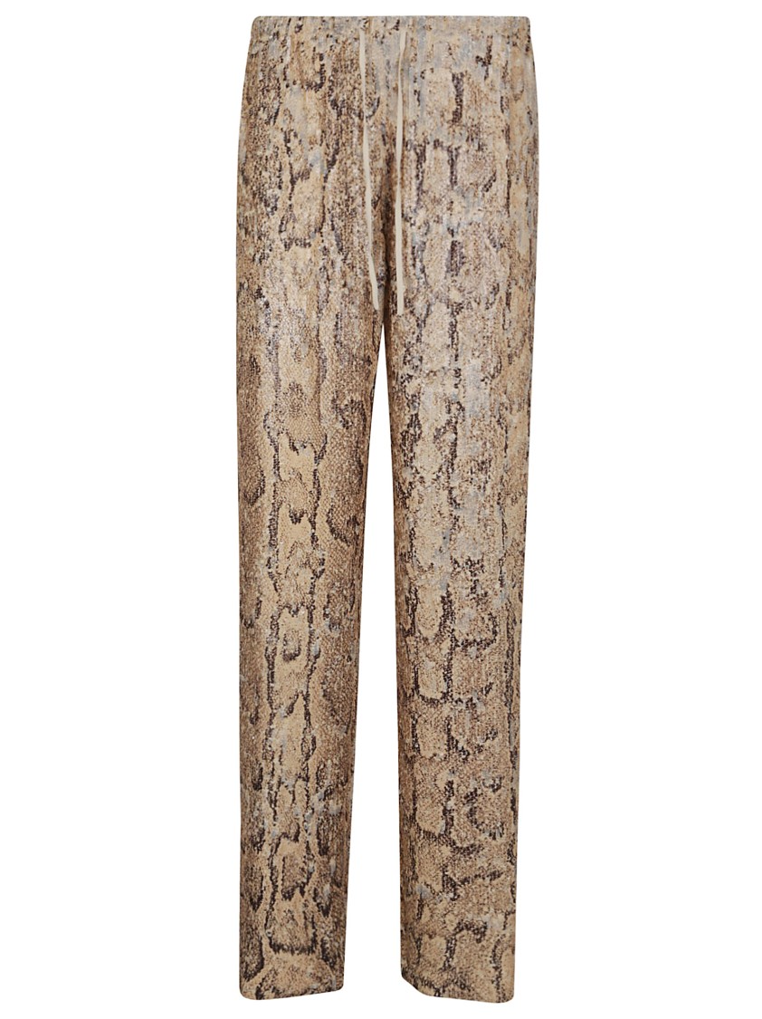 Dries Van Noten Puvis Bis L Emb 1482 W.w.pants In Brown