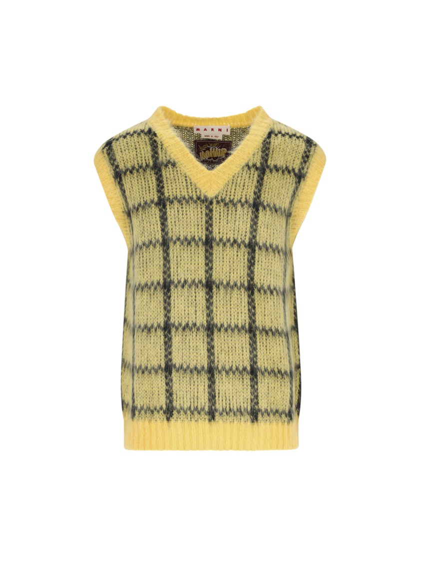 Marni "plaid" Gilet – Yellow