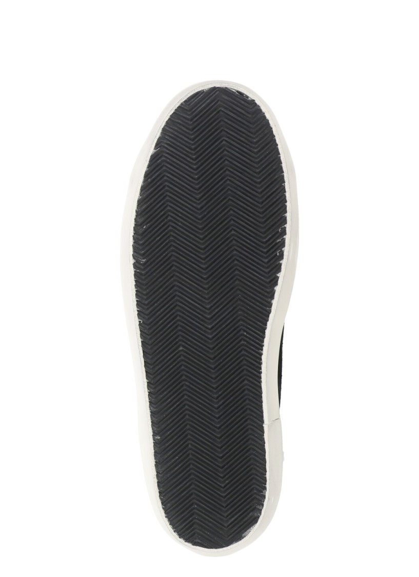 Golden Goose Hi Star Suede Sneakers With Glittered Star And Heel Tab In Black